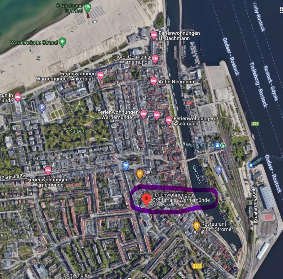 Villa Zur Düne Warnemünde Rostock Exterior foto